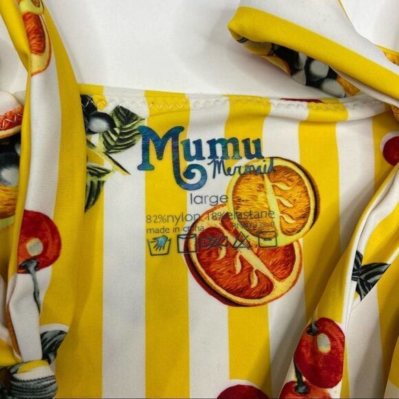 Show Me Your Mumu One Piece Mermaid Fruit Swimsuit Size Large - Picture 2 of 5